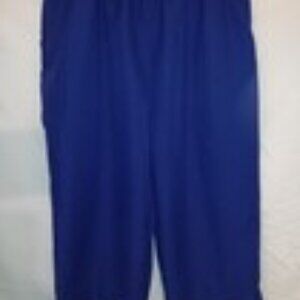 Salon Studio Womens Blue Capri Pants, Pull On, Elastic Waist, Pockets, Sz:18P